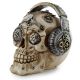 Lebka - so sluchátkami - Headphones Steampunk (gothic) ozdobné gotické poháre, figúrky a lebky