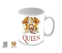 Queen - Logo /white/ (mug/ hrnček) CDAQUARIUS.COM Rock Shop