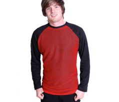tričko Darkside Black Raglan Red Mesh (men´s t-shirt) Dark Goth Anime T shirts