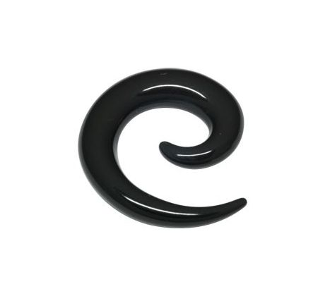 Špirála - Acrylic spiral - BLACK (expander/ rozťahovák) telové šperky a piercing