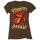dámske tričko Rolling Stones - Tongue & Stars (Brown) (Women´s t-shirt)