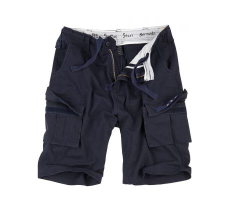 SURPLUS Stars Bermuda Cargo Shorts DARK BLUE (kapsáče krátke) I CDAQUARIUS.COM