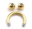 Body Piercing - Septum - Gulička 3mm - GOLD Podkovička I CDAQUARIUS.COM Rock Shop