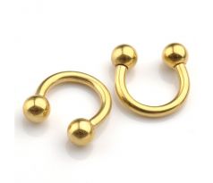 Body Piercing - Septum - Gulička 3mm - GOLD Podkovička I CDAQUARIUS.COM Rock Shop