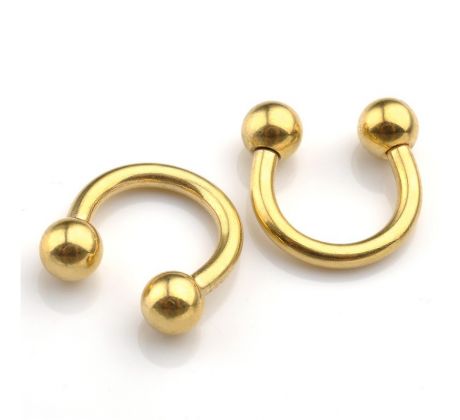 Body Piercing - Septum - Gulička 3mm - GOLD Podkovička I CDAQUARIUS.COM Rock Shop