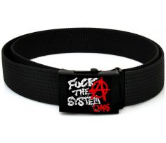 opasok Fuck The System - Logo (canvas belt)