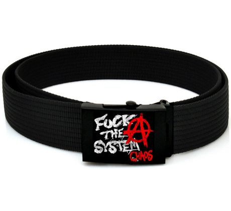 opasok Fuck The System - Logo (canvas belt)