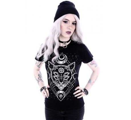 Dámske tričko Goth - Galaxy Cat (Women´s t-shirt)