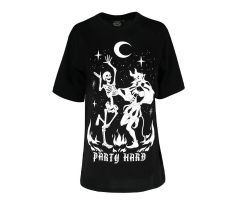 Dámske tričko Goth Oversized - Party Hard Devil Dance (Women´s t-shirt)