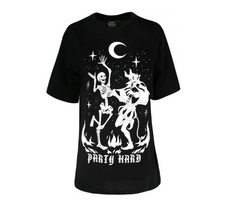 Dámske tričko Goth Oversized - Party Hard Devil Dance (Women´s t-shirt)