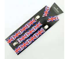 Traky 25mm - Union Jack (3 clip fashion braces)