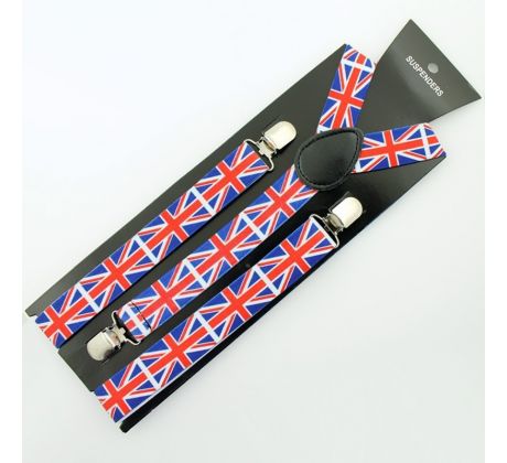 Traky 25mm - Union Jack (3 clip fashion braces)