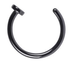 Body Piercing - Fake Septum - BLACK (polokrúžok/ nosovka) I CDAQUARIUS.COM