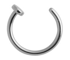 Body Piercing - Fake Septum - SILVER (polokrúžok/ nosovka) I CDAQUARIUS.COM