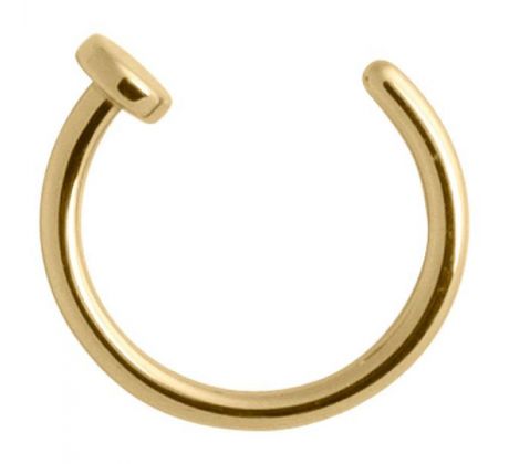 Body Piercing - Fake Septum - GOLD (polokrúžok/ nosovka) I CDAQUARIUS.COM