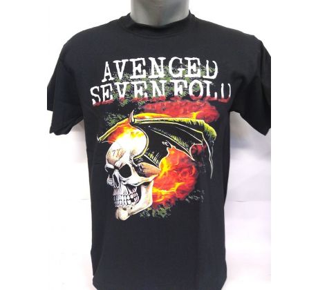 tričko Avenged Sevenfold - Flaming Bat Skull (t-shirt) CDAQUARIUS.COM