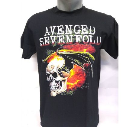 tričko Avenged Sevenfold - Flaming Bat Skull (t-shirt) CDAQUARIUS.COM