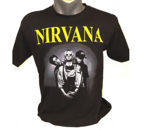 tričko Nirvana - Band / Yellow Logo (t-shirt)