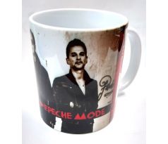 Depeche Mode - Delta Red logo + Band (mug/ hrnček)