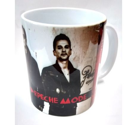 Depeche Mode - Delta Red logo + Band (mug/ hrnček)
