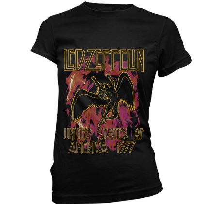 Dámske tričko Led Zeppelin - Black Flames (Women´s t-shirt)
