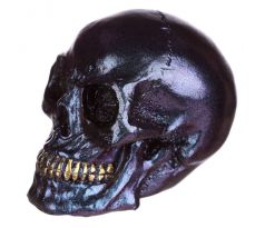 Lebka - Mini lebka - Dark Purple (gothic) ozdobné gotické poháre, figúrky a lebky