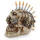 Lebka - s čírom - Bullets Steampunk (gothic) ozdobné gotické poháre, figúrky a lebky