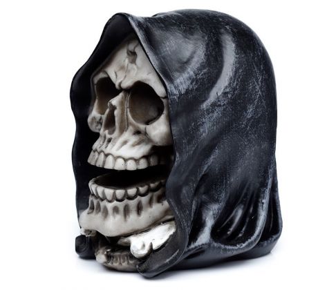 Lebka - Smrtka - Death Skull - medium (gothic) ozdobné gotické poháre, figúrky a lebky