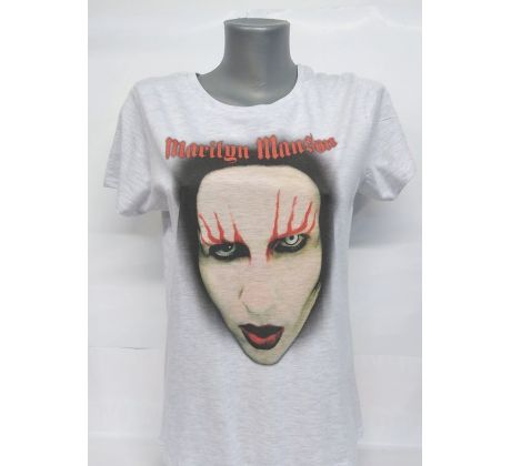 Dámske tričko MARILYN MANSON - Devil - biele dámske tričko