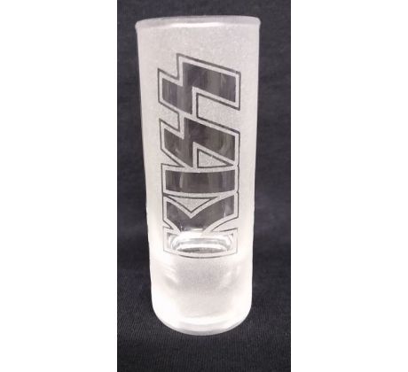 KISS (shot glass/ poldecák) CDAQUARIUS.COM Rock Shop