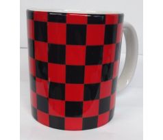 SKA - šachovnica - red/black (mug/ hrnček) I CDAQUARIUS.COM Rock Shop