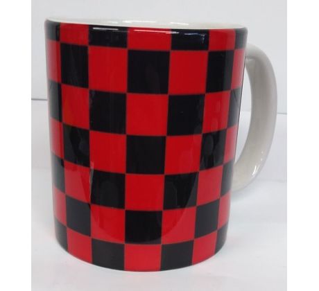 SKA - šachovnica - red/black (mug/ hrnček) I CDAQUARIUS.COM Rock Shop