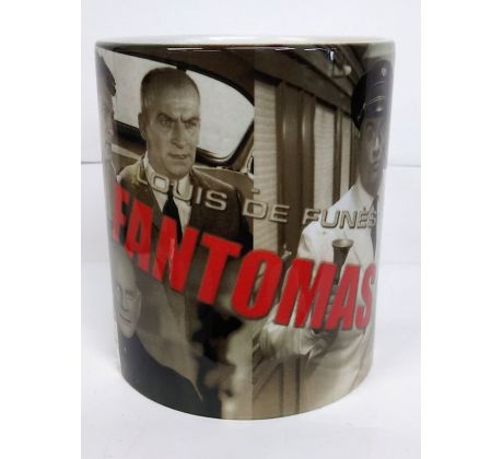 FUNÉS LOUIS DE- Fantomas B&W Mix Colour Logo (mug/ hrnček)