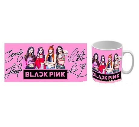 BLACKPINK - Band Portrait & Signature /pink/(mug/ hrnček) I CDAQUARIUS.COM Rock Shop