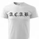 tričko A.C.A.B. - Biele tričko, čierny nápis (men´s t-shirt) I CDAQUARIUS.COM Rock Shop