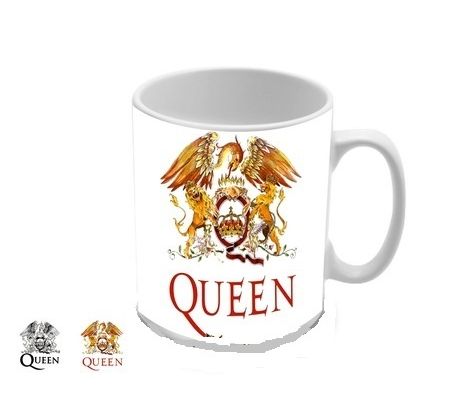 Queen - Logo /white/ (mug/ hrnček) CDAQUARIUS.COM Rock Shop