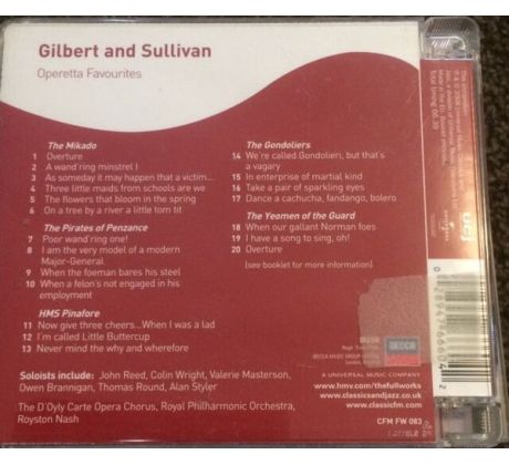 Gilbert & Sullivan - Operetta Favourites (CD) Audio CD album