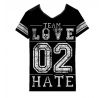 Dámske tričko Heartless - Team Love To Hate Varsity 02 (Women´s t-shirt) Dark Goth Anime T shirts