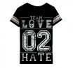 Dámske tričko Heartless - Team Love To Hate Varsity 02 (Women´s t-shirt) Dark Goth Anime T shirts