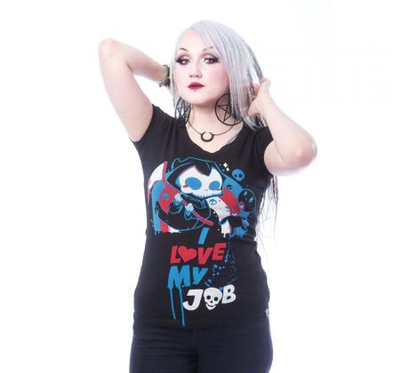 Dámske tričko Cupcake Cult - I Love My Job (Women´s t-shirt) Dark Goth Anime T shirts