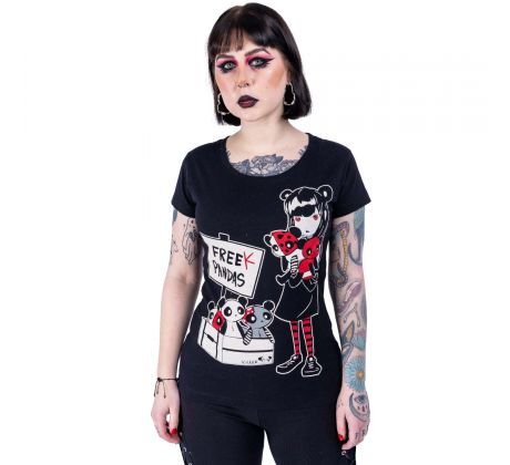 Dámske tričko Cupcake Cult - Free Pandas (Women´s t-shirt) Dark Goth Anime T shirts