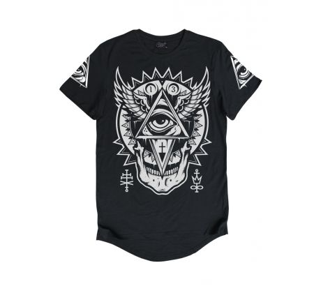 tričko Darkside All Seeing Eye Longline (men´s t-shirt) Dark Goth Anime T shirts