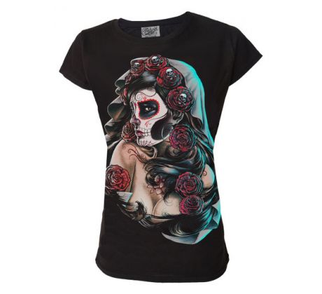 Dámske tričko Darkside - Day Of The Dead Rose (Women´s t-shirt) Dark Goth Anime T shirts