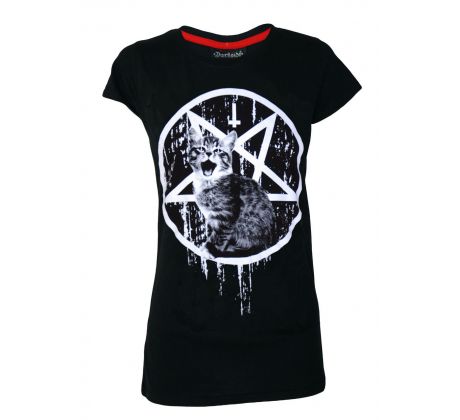 Dámske tričko Darkside - Satans Kitty (Women´s t-shirt) Dark Goth Anime T shirts