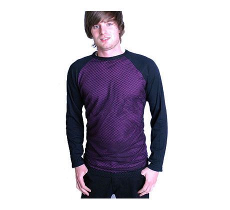 tričko Darkside Black Raglan Purple Mesh (men´s t-shirt) Dark Goth Anime T shirts