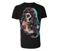 tričko Darkside Day Of The Dead Rose (men´s t-shirt) Dark Goth Anime T shirts