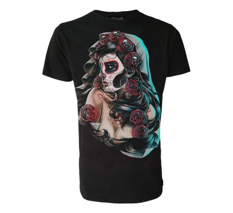 tričko Darkside Day Of The Dead Rose (men´s t-shirt) Dark Goth Anime T shirts