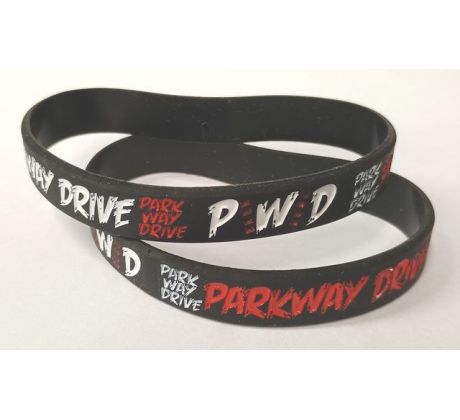 Parkway Drive - Logo red/white (bracelet/náramok)