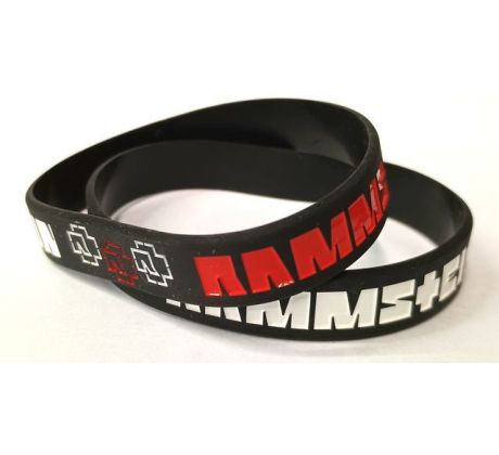 Rammstein - Logo red/white (bracelet/náramok)