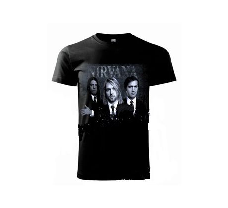 Nirvana - White/Black Motive (t-shirt)